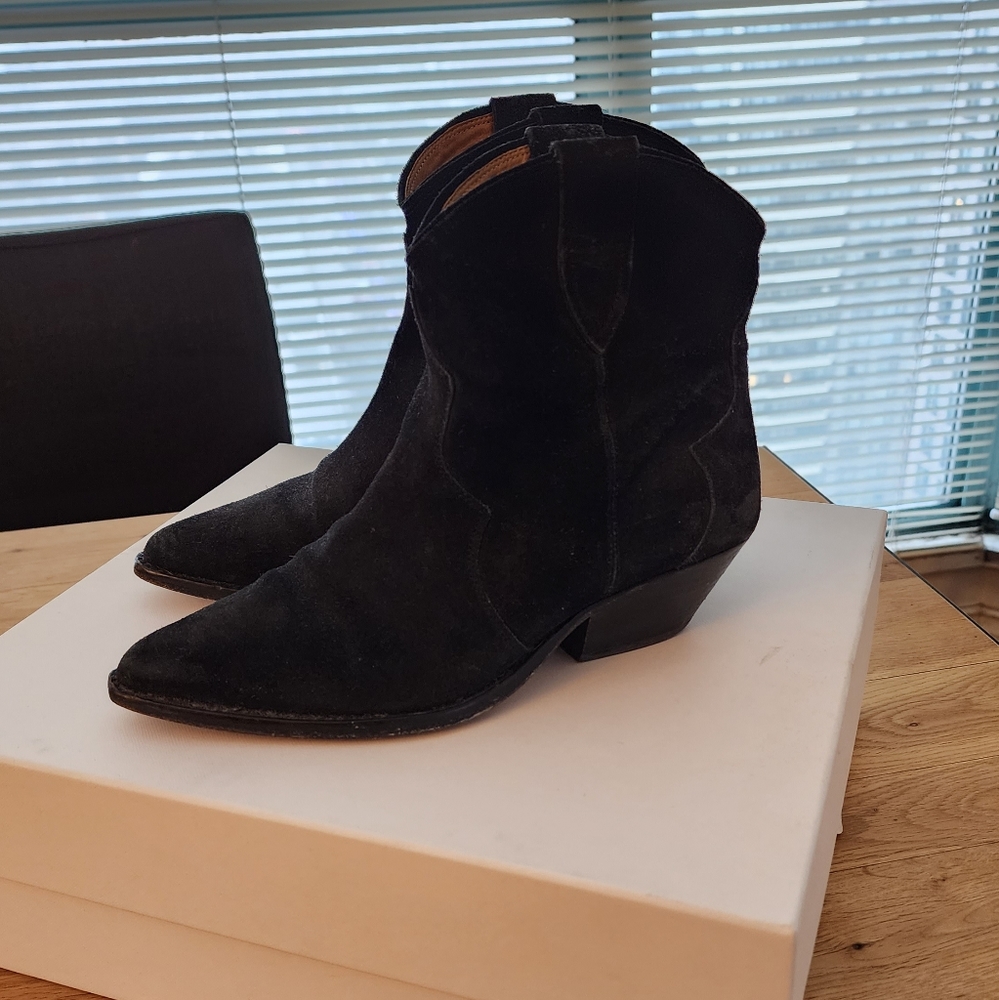 Isabel Marant Suede Faded Black Dewina Boot